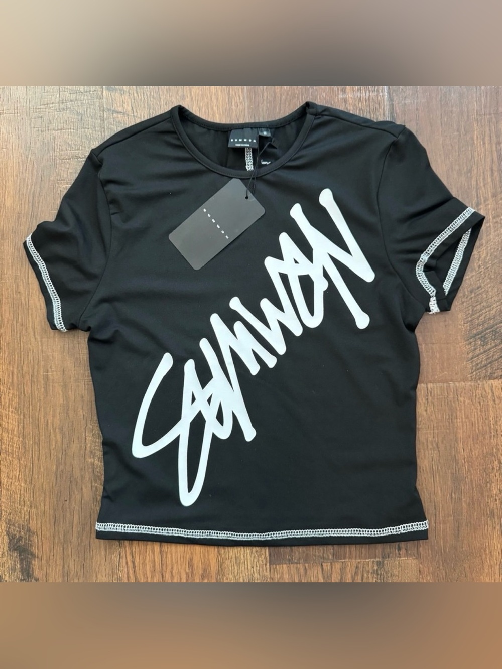 SUMWON for SHEIN fitted short sleeve top, size M, NWT